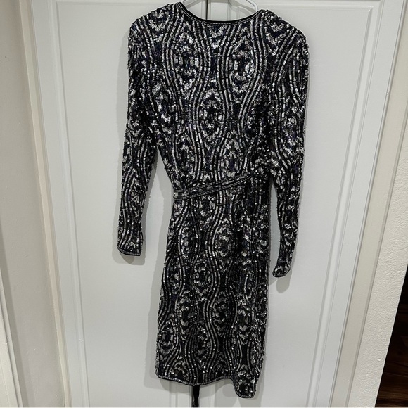 Rodarte x & Other Stories Sequined Silk Wrap Dress size 4 - Picture 7 of 15